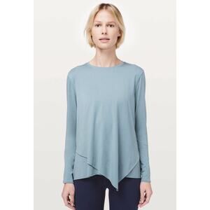 Lululemon Sweetest Day Long Sleeve *Tencel Blue Cast/Sage Green Medium (See Note